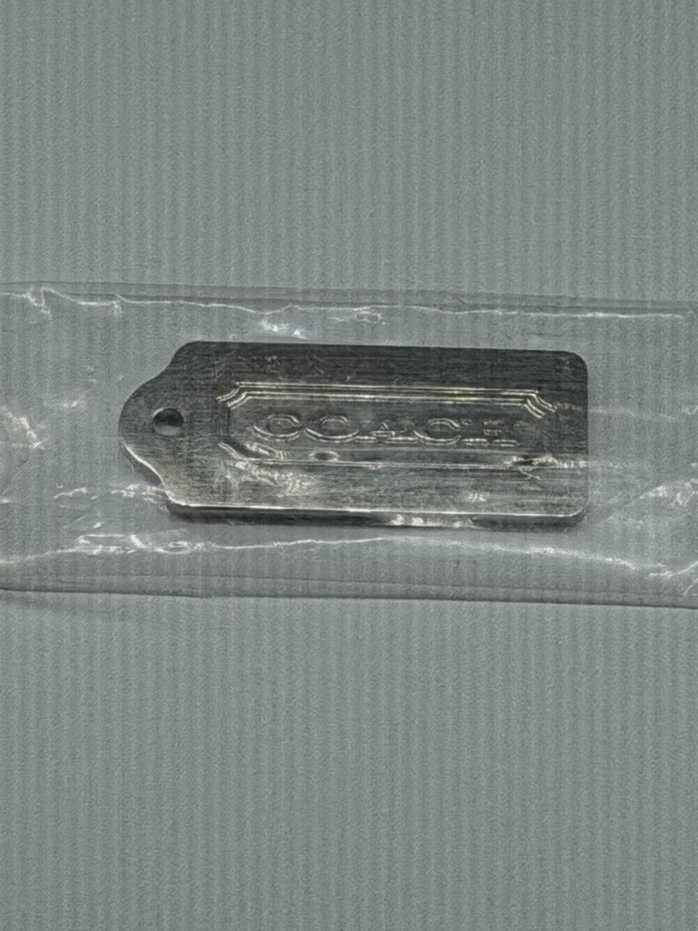 Vintage Coach Silver Metal Hang Tag Authentic Replacement Charm - New Sealed